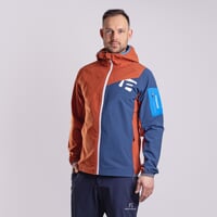 WOOLCRAFT MAN pánska bunda s merinom terakota/tm.modrá